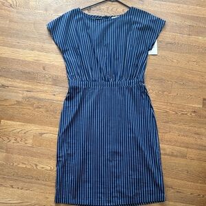 NWT Shabby Apple Navy Striped Midi Dress